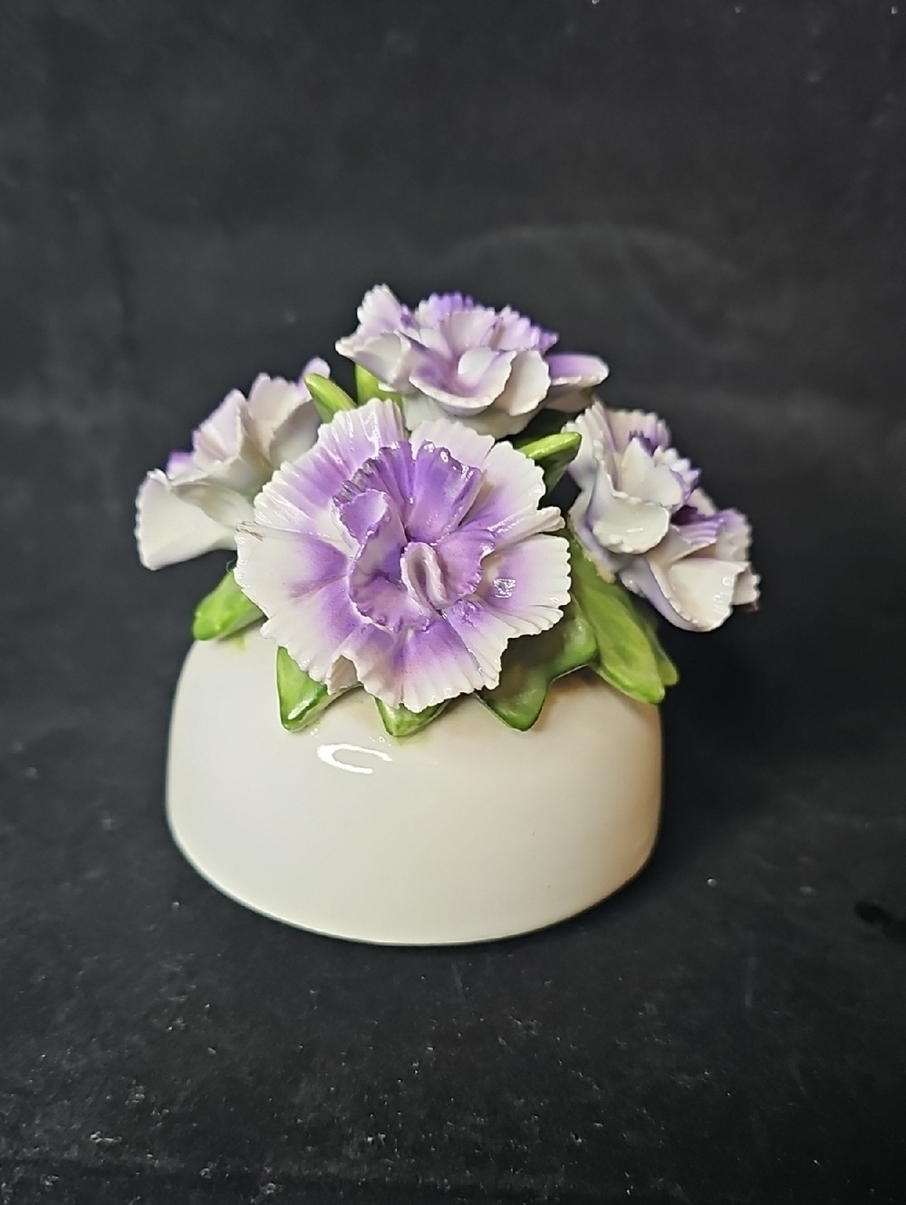 Berman And Anderson Porcelain Floral Music Box